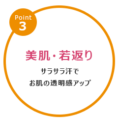 汗を流して脂肪を燃焼 ダイエット効果 便秘改善、脂肪燃焼促進、冷え改善